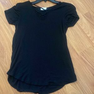 cute black short sleeve top